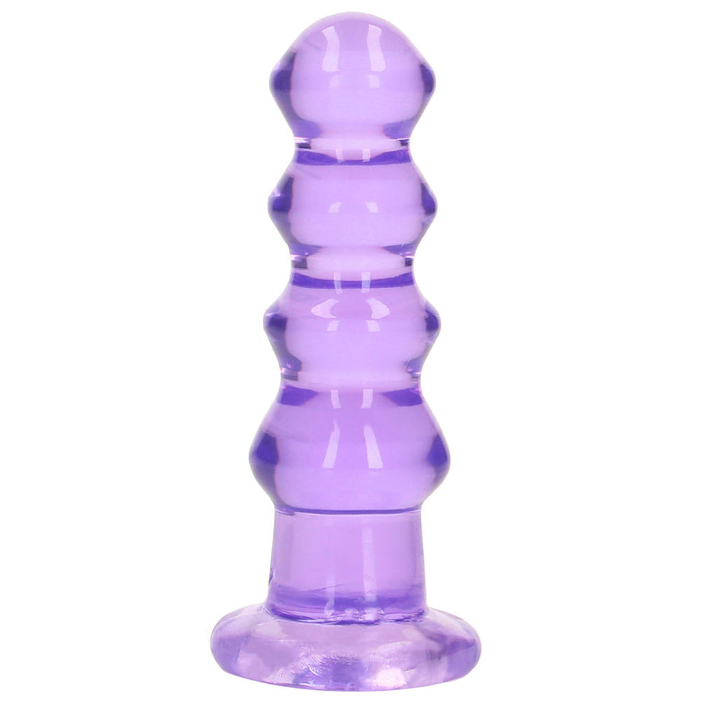 RealRock Crystal Clear Jelly 5.5 Inch Curvy Dildo in Purple - Tophatter's Adult Products Dildo Sex Toys > Anal Dildos - Tophatter Daily Deals