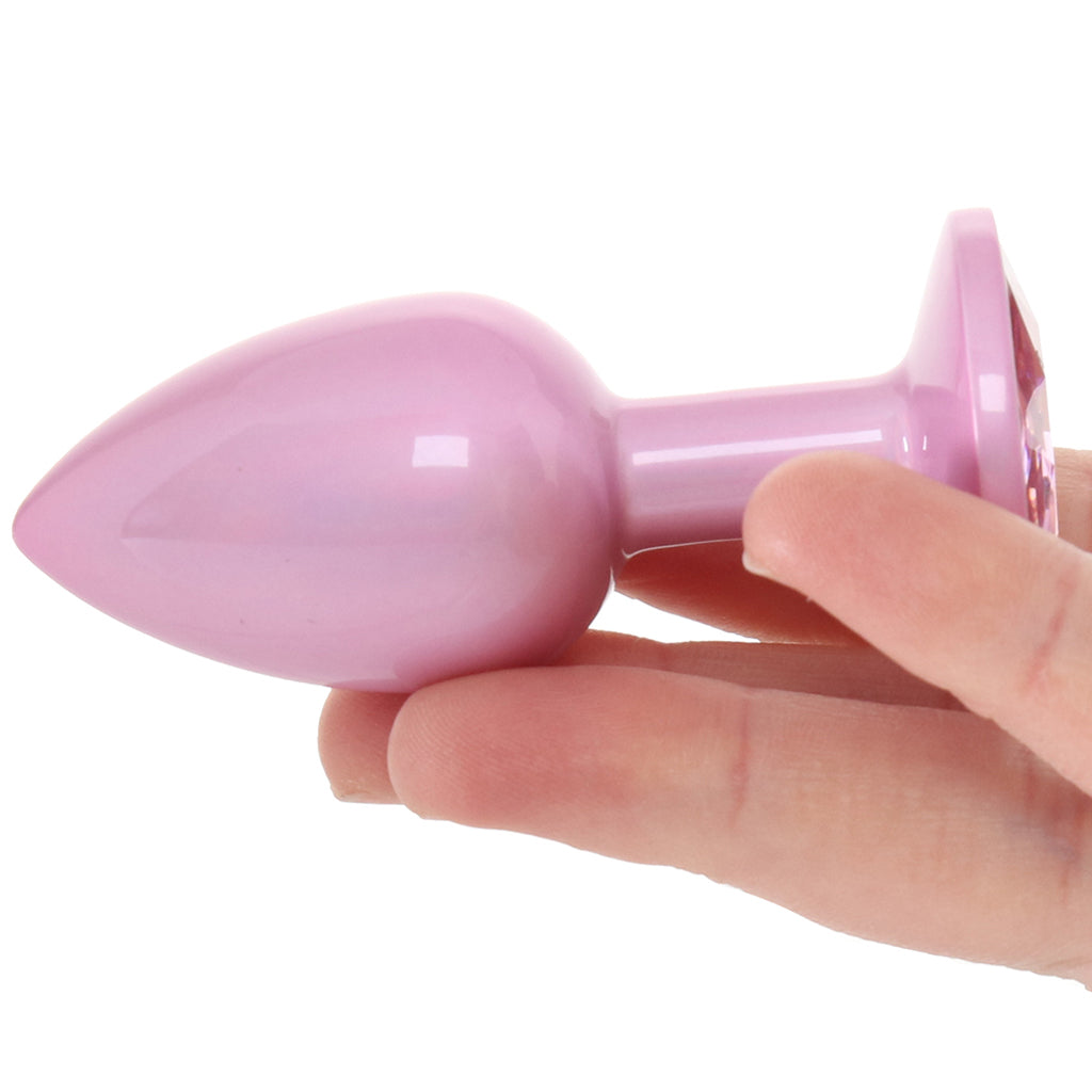 Rear Assets Pink Metal Butt Plug in Small - Tophatter's Adult Sex Toys Online Anal Sex Toys > Butt Plugs - Tophatter Daily Deals