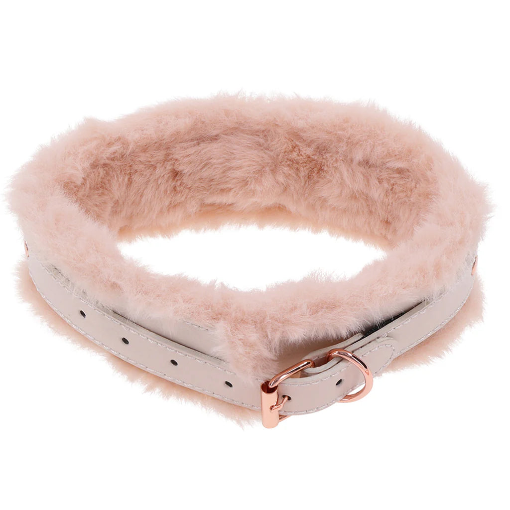 S&M Peaches 'n CreaMe Fur Collar and Leash Bondage and Fetish > Leashes and Collars - Tophatter Daily Deals