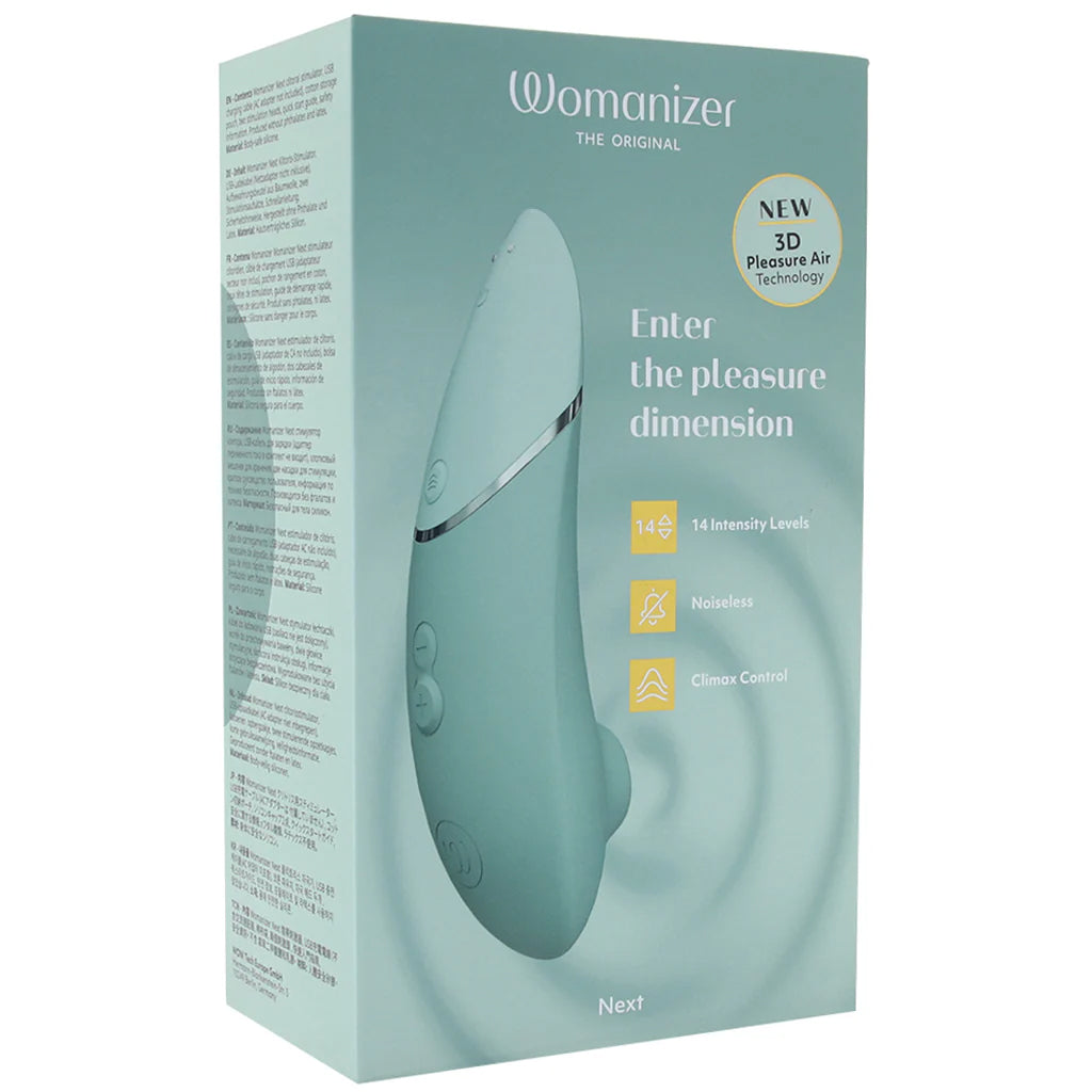 Womanizer Next 3D Pleasure Air Stimulator in Sage Vibrators > Clitoral Stimulators - Tophatter Daily Deals