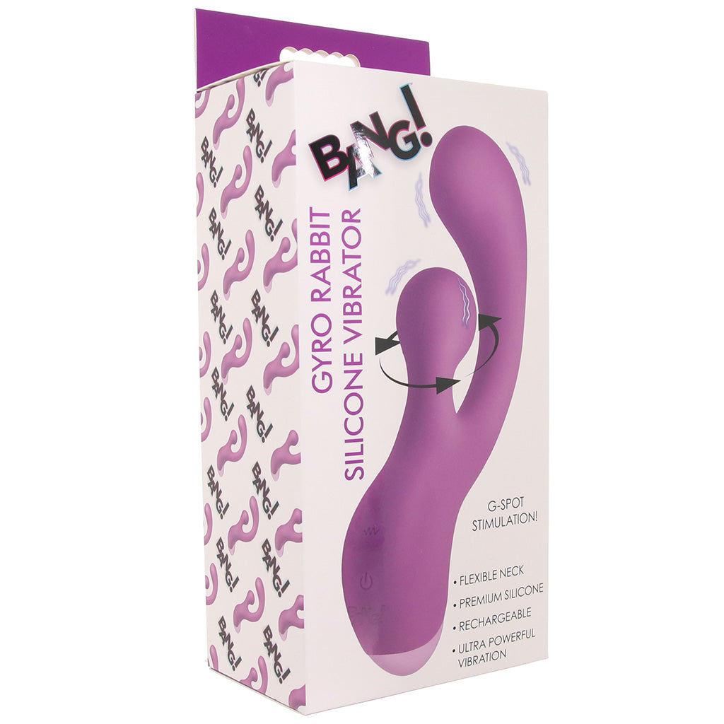 Bang! Gyro Silicone Rabbit Vibe in Purple Vibrators > Rabbit Vibrators - Tophatter Daily Deals