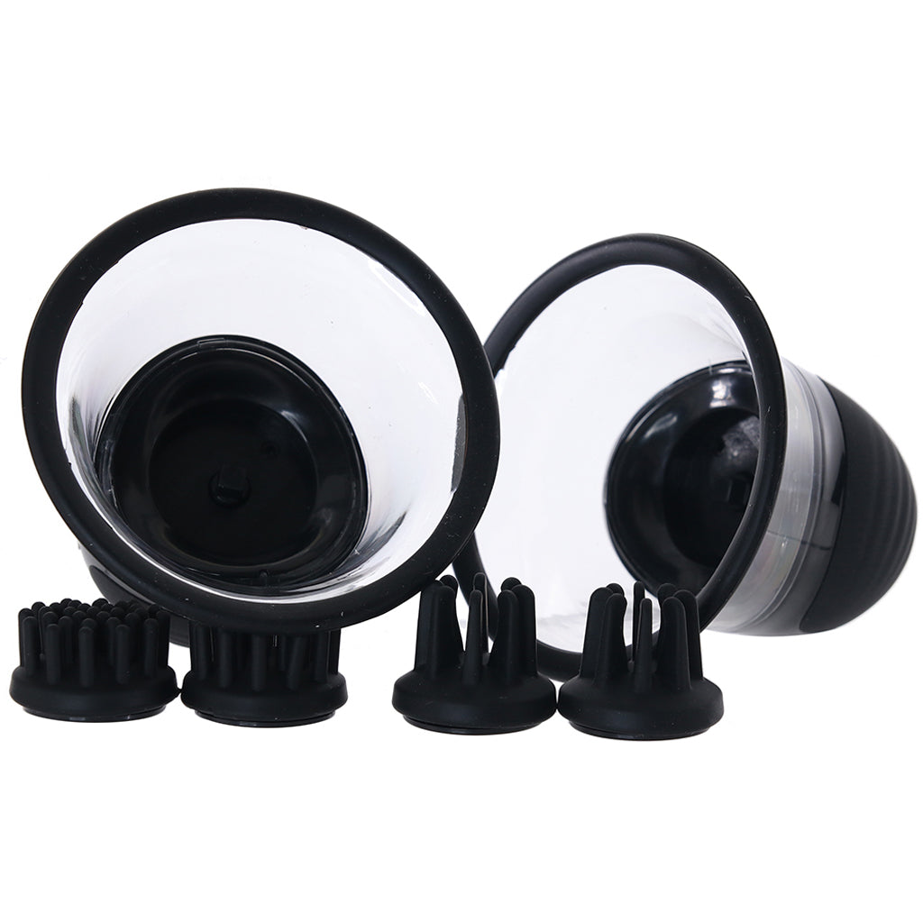 Size Matters Rotating Nipple Suckers in Black - Tophatter's Adult Products Bondage and Fetish > Nipple Stimulators & Clamps - Tophatter Daily Deals