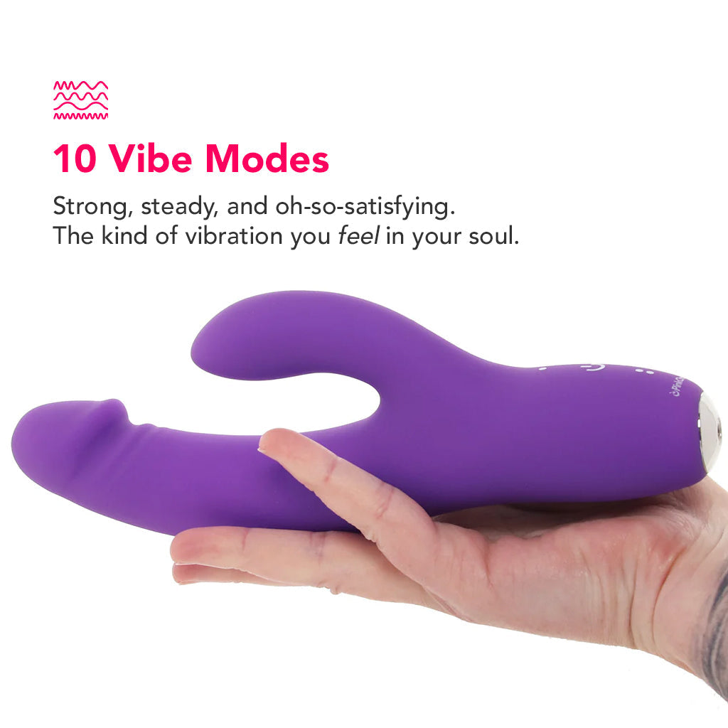 PinkCherry Realistic Slim Rabbit Vibe in Purple Vibrators > Rabbit Vibrators - Tophatter Daily Deals