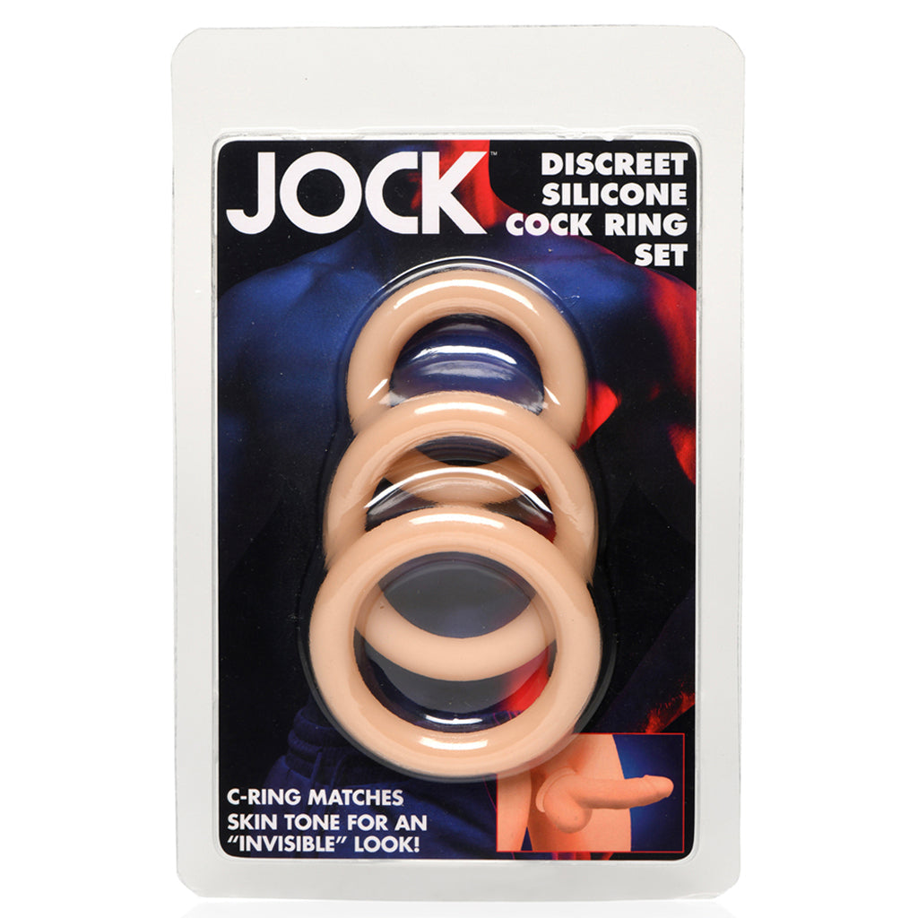 Jock Discreet Silicone Cock Ring Set in Light Cock Rings - Tophatter Daily Deals