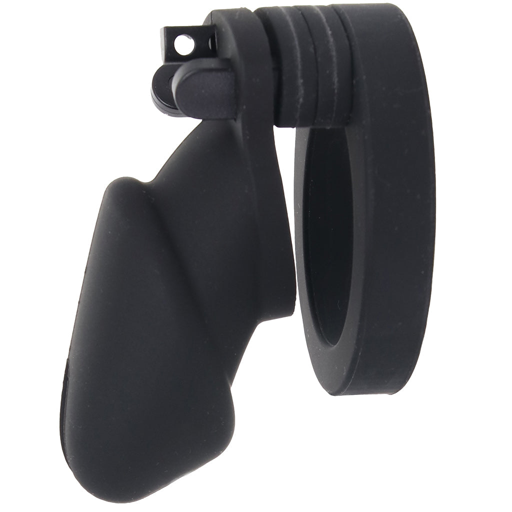 Blue Line Silicone Chastity Cage in Black Bondage and Fetish > Cock and Ball Devices - Tophatter Daily Deals