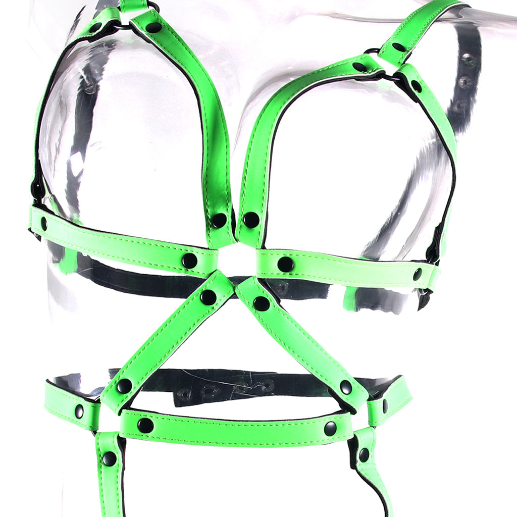 Ouch! Glow In The Dark Full Body Harness /M - Tophatter's Adult Products Bondage and Fetish > Restraints - Tophatter Daily Deals