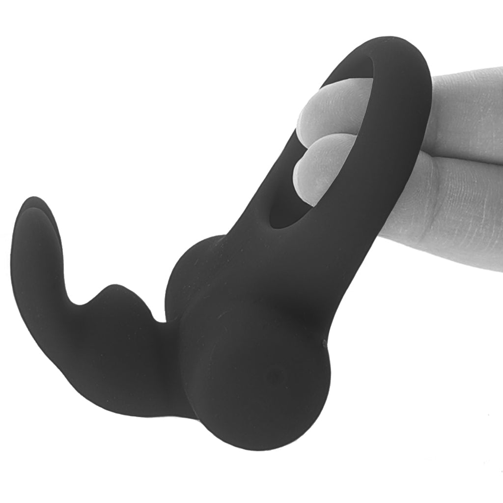 Frisky Bunny Vibrating Ring in Black Pearl Cock Rings - Tophatter Daily Deals