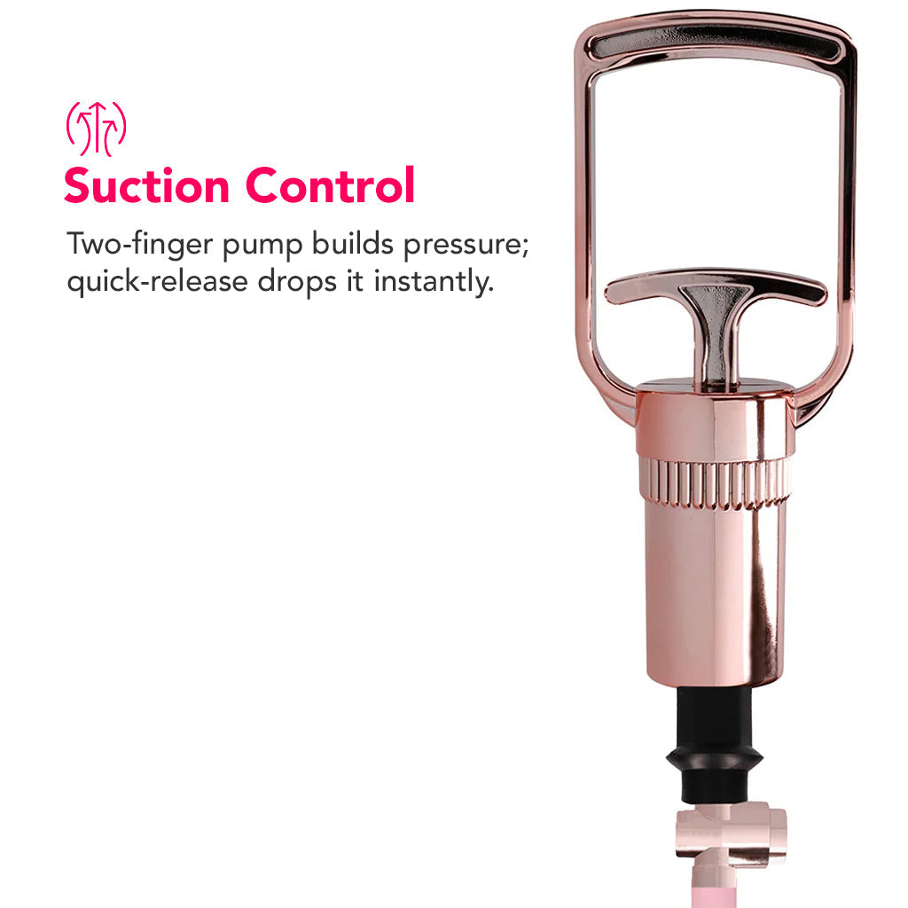 Pumped Rose Gold Clitoral & Nipple Pump Set in Medium Bondage and Fetish > Nipple Stimulators & Clamps - Tophatter Daily Deals