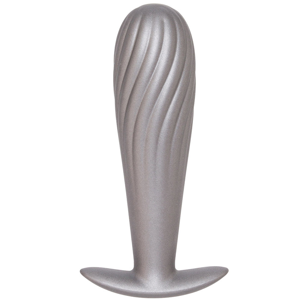 Ouch! Smooth Silicone Ribbed Butt Plug in Gun Metal Anal Sex Toys > Butt Plugs - Tophatter Daily Deals
