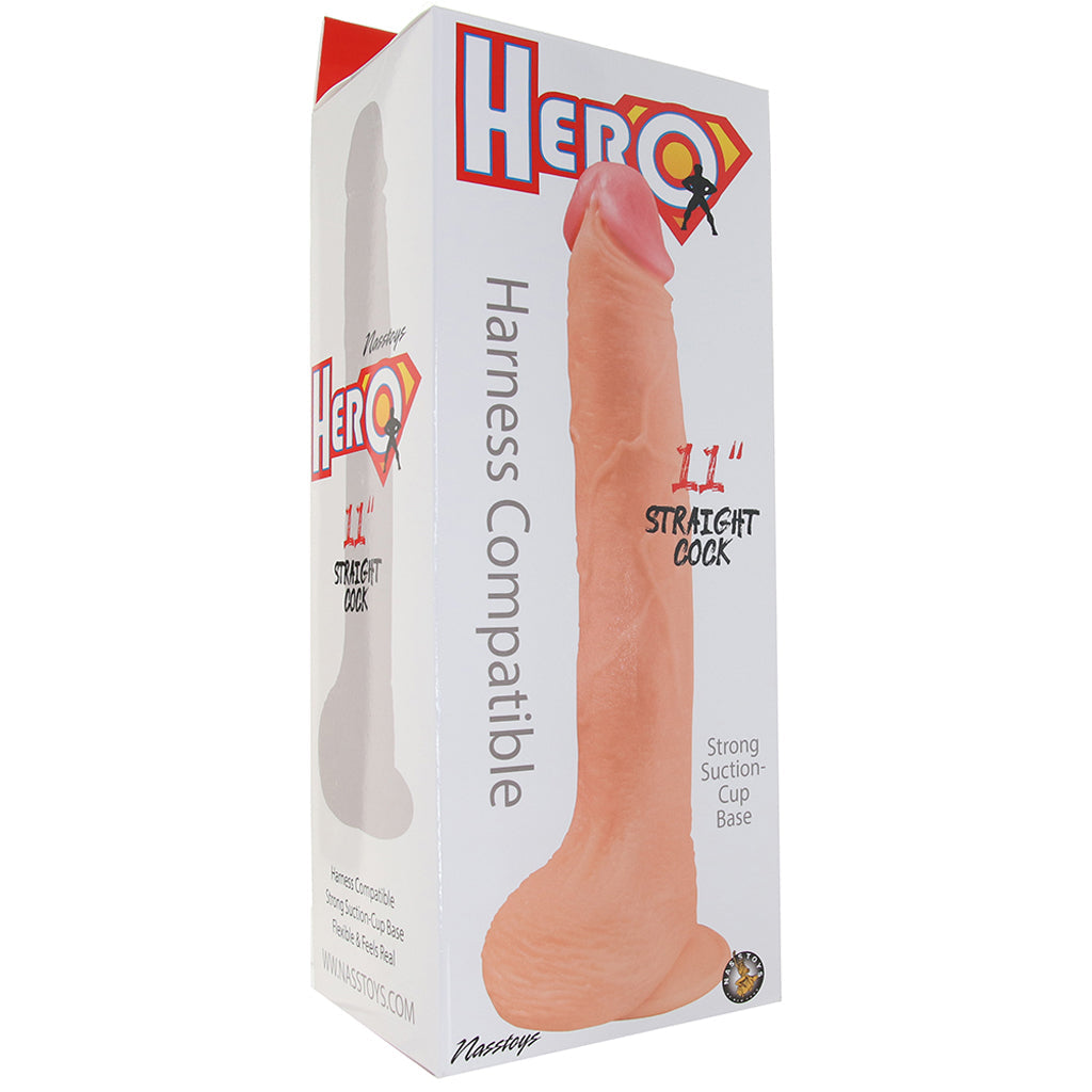 Hero 11 Inch Straight Harness Compatible Dildo Dildo Sex Toys > Realistic Dildos - Tophatter Daily Deals