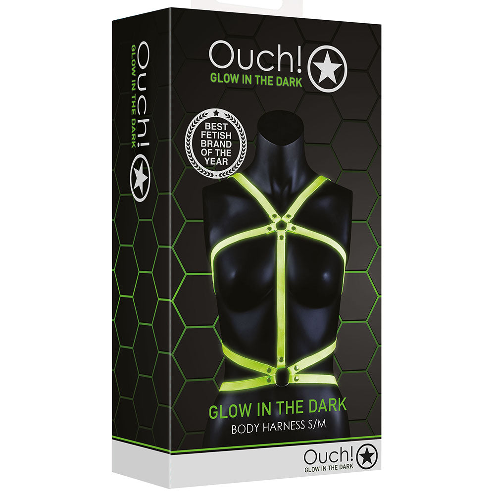 Ouch! Glow In The Dark Body Harness /M Bondage and Fetish > Men's Bondage Wear - Tophatter Daily Deals