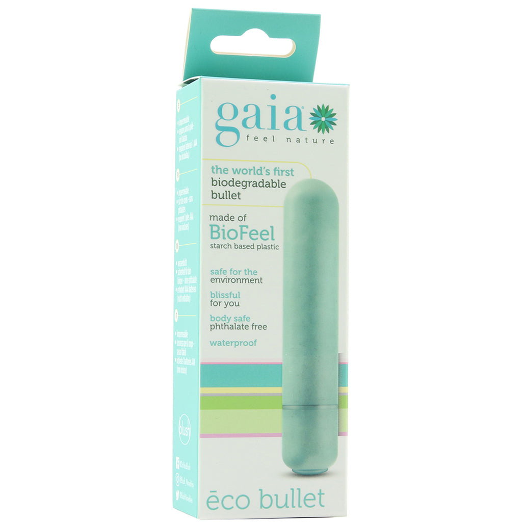 Gaia BioFeel Biodegradable Bullet Vibe in Aqua Vibrators > Bullet and Egg Vibrators - Tophatter Daily Deals