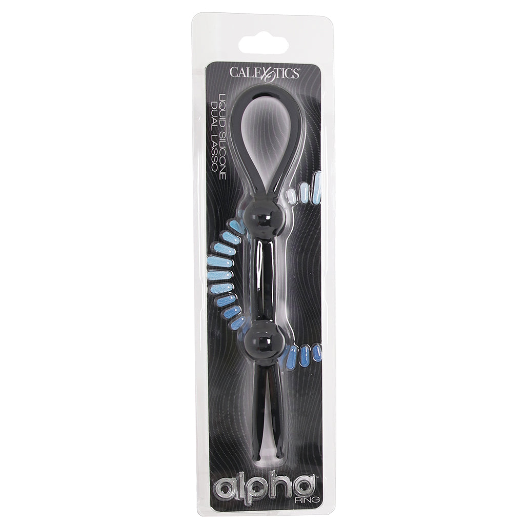 Alpha Dual Stamina Lasso in Black Cock Rings - Tophatter Daily Deals