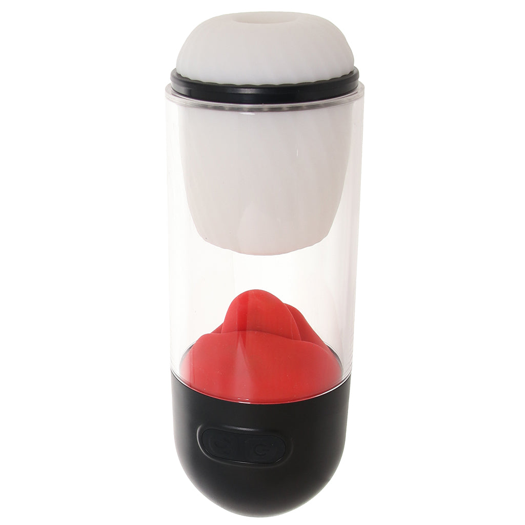 Delite Realistic Masturbator with Tongue Action - Tophatter's Adult Sex Toys Online Male Masturbators > Self-Contained Strokers - Tophatter Daily Deals