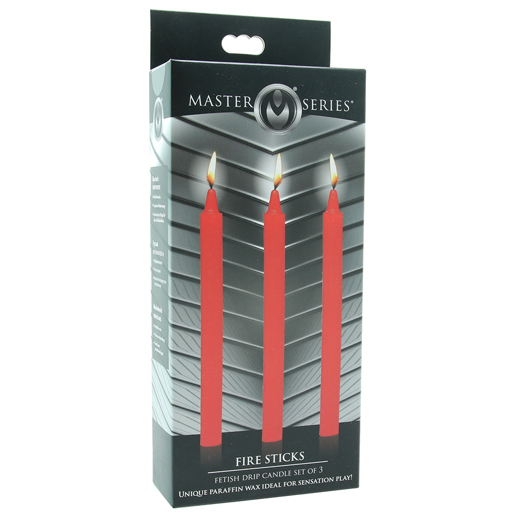 Master Series Fire Sticks Drip Candle Set of 3 in Red Bondage and Fetish > Tools & Accessories - Tophatter Daily Deals