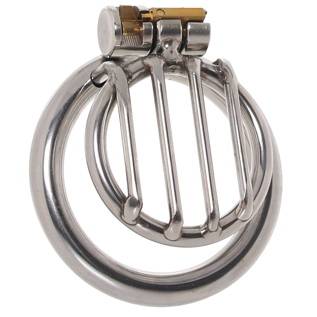 Blueline Stainless Steel Inverted Micro Jail Time Cock Cage Bondage and Fetish > Cock and Ball Devices - Tophatter Daily Deals
