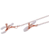 S&M Peaches 'n CreaMe Collar with Nipple Clamps - Tophatter's Adult Products Bondage and Fetish > Nipple Stimulators & Clamps - Tophatter Daily Deals