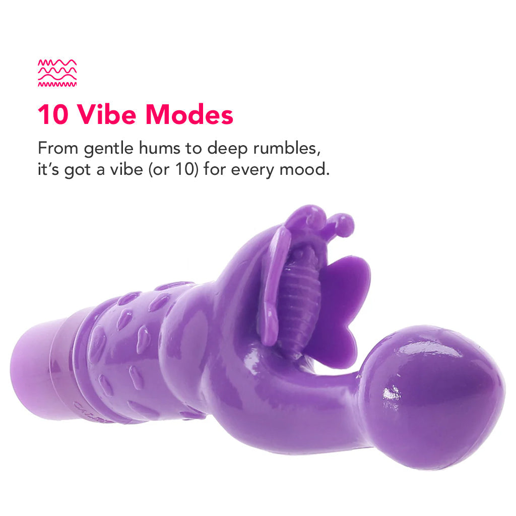 Rechargeable Butterfly Kiss Vibe in Purple Vibrators > G-Spot Vibrators - Tophatter Daily Deals