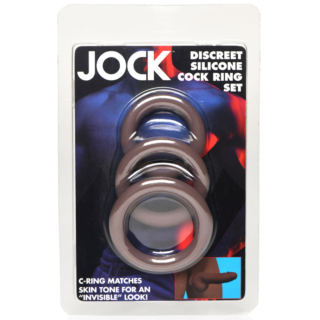 Jock Discreet Silicone Cock Ring Set in Dark - Tophatter's Adult Sex Toys Online Cock Rings - Tophatter Daily Deals