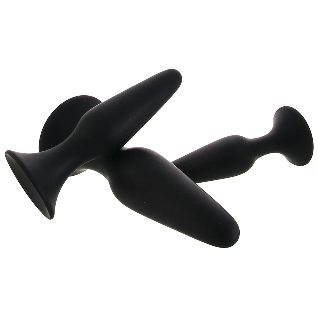 PinkCherry Silicone Anal Trainer Kit in Black Anal Sex Toys > Butt Plugs - Tophatter Daily Deals