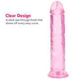 RealRock Crystal Clear Jelly 7 Inch Dildo in Pink Dildo Sex Toys > Realistic Dildos - Tophatter Daily Deals