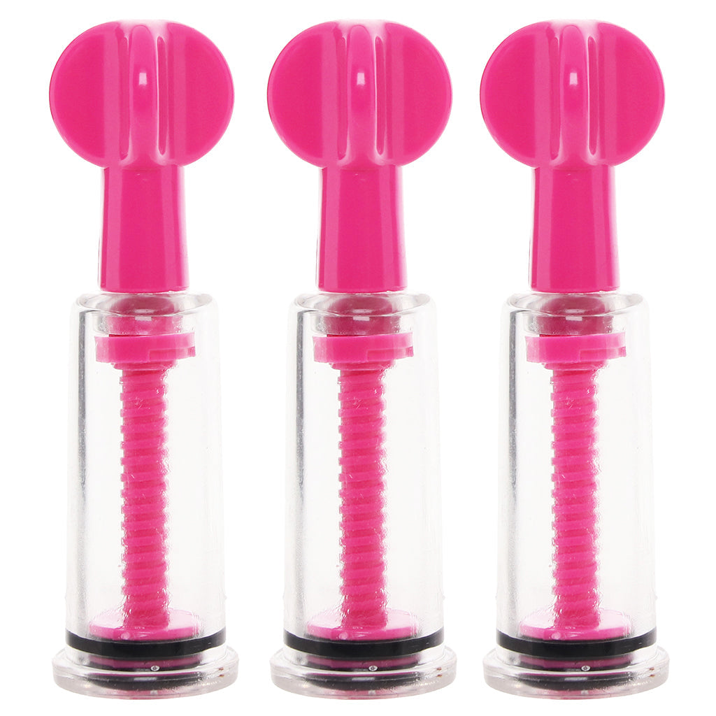 Size Matters MAXtwist Clit & Nipple Sucker Set in Pink Bondage and Fetish > Nipple Stimulators & Clamps - Tophatter Daily Deals