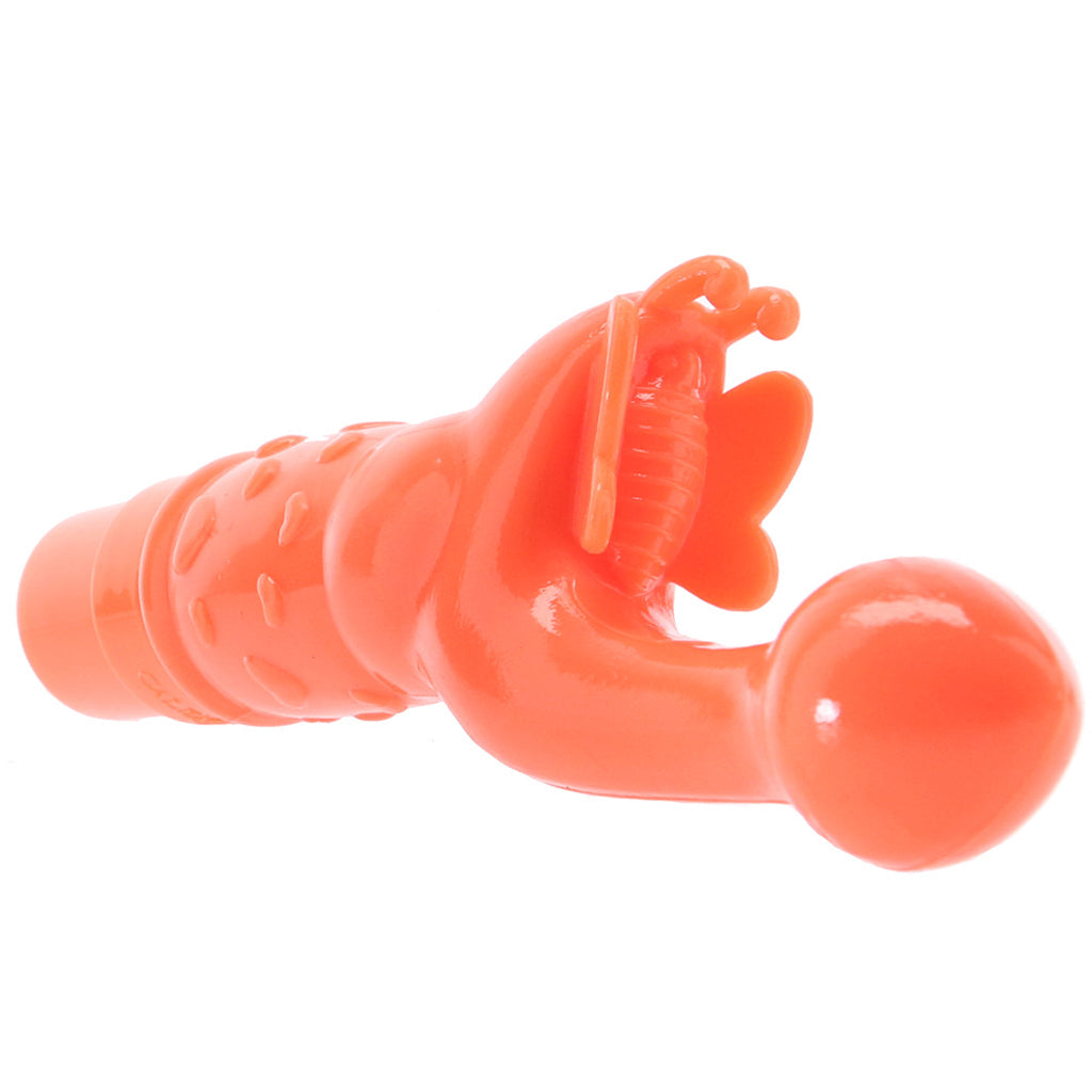 Rechargeable Butterfly Kiss Vibe in Orange Vibrators > G-Spot Vibrators - Tophatter Daily Deals
