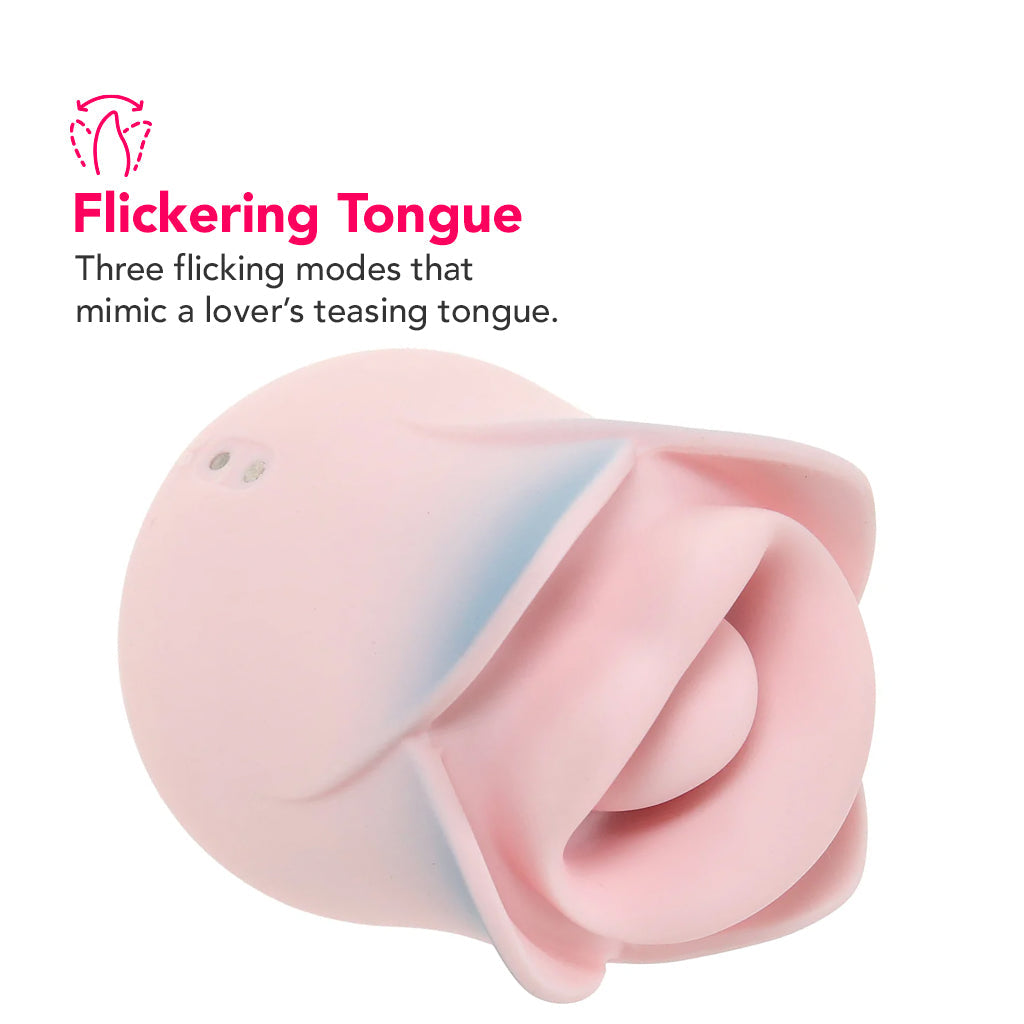 Blush Kissing Rose Vibe Vibrators > Clitoral Stimulators - Tophatter Daily Deals