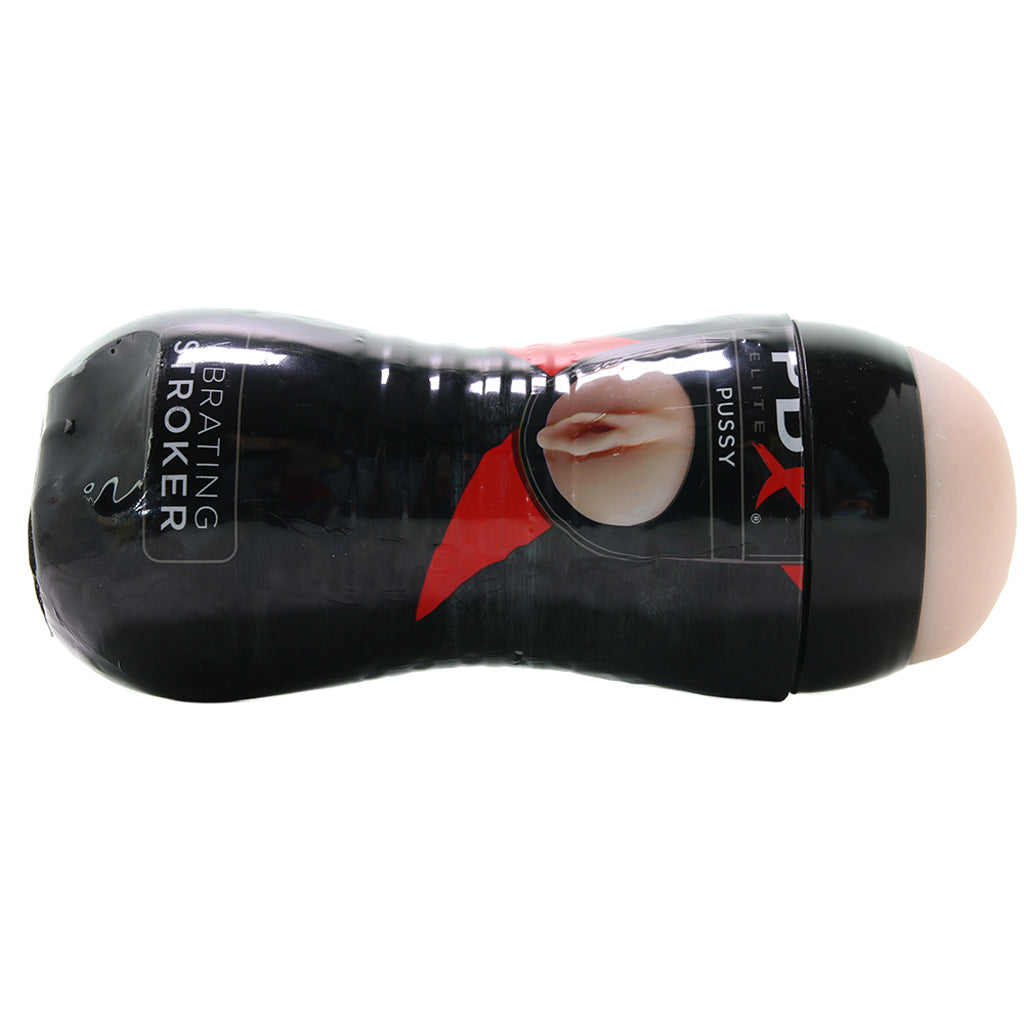 PDX Vibrating Fanta Flesh Pussy Stroker in Vanilla - Tophatter's Adult Products Male Masturbators > Self-Contained Strokers - Tophatter Daily Deals