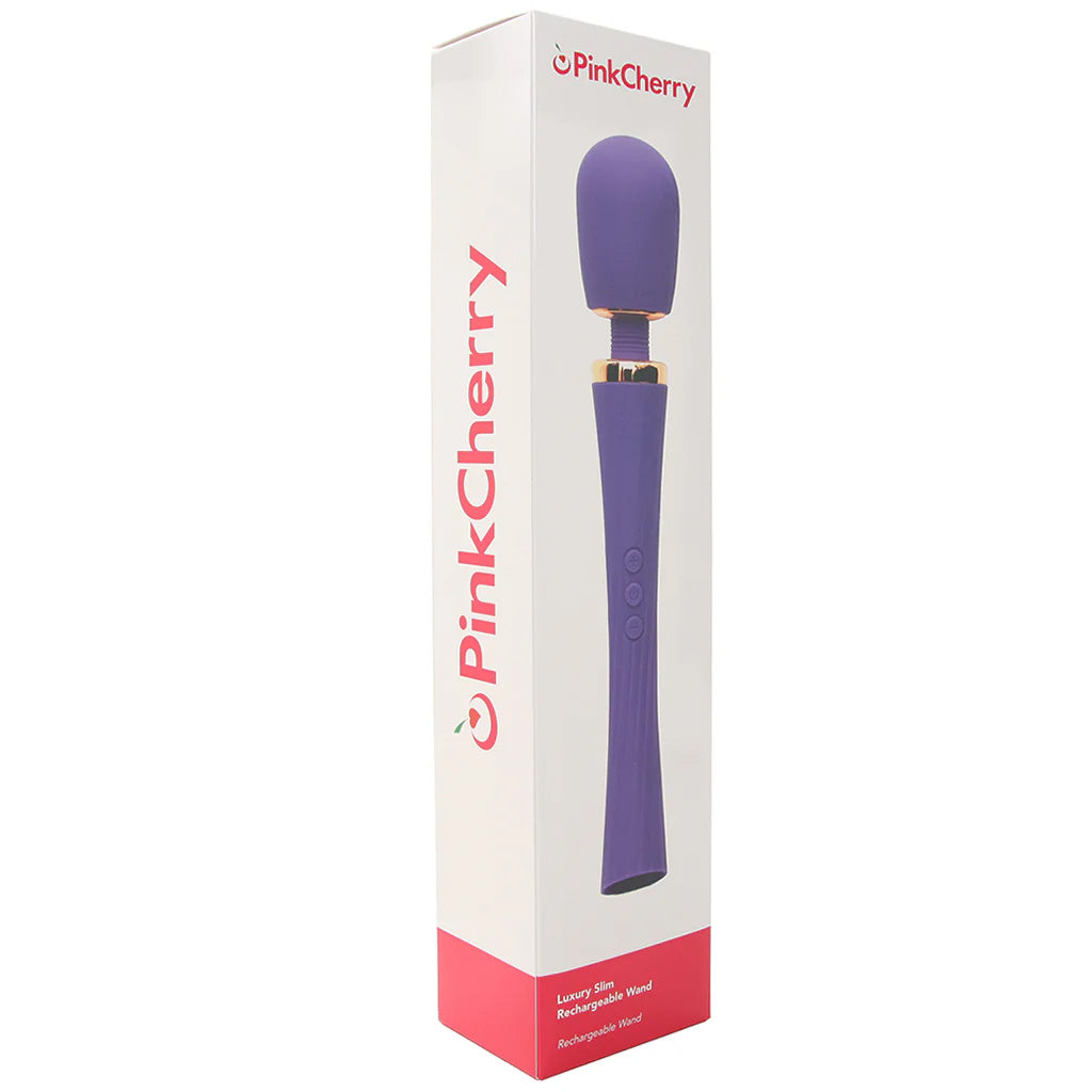 PinkCherry Luxury Slim Rechargeable Wand in Purple Vibrators > Wands - Tophatter Daily Deals