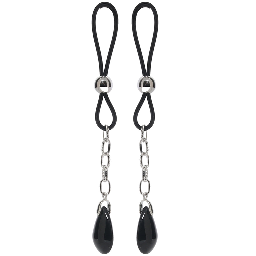 nipple play Non-Piercing Nipple Jewelry in Onyx - Tophatter's Adult Products Bondage and Fetish > Nipple Stimulators & Clamps - Tophatter Daily Deals