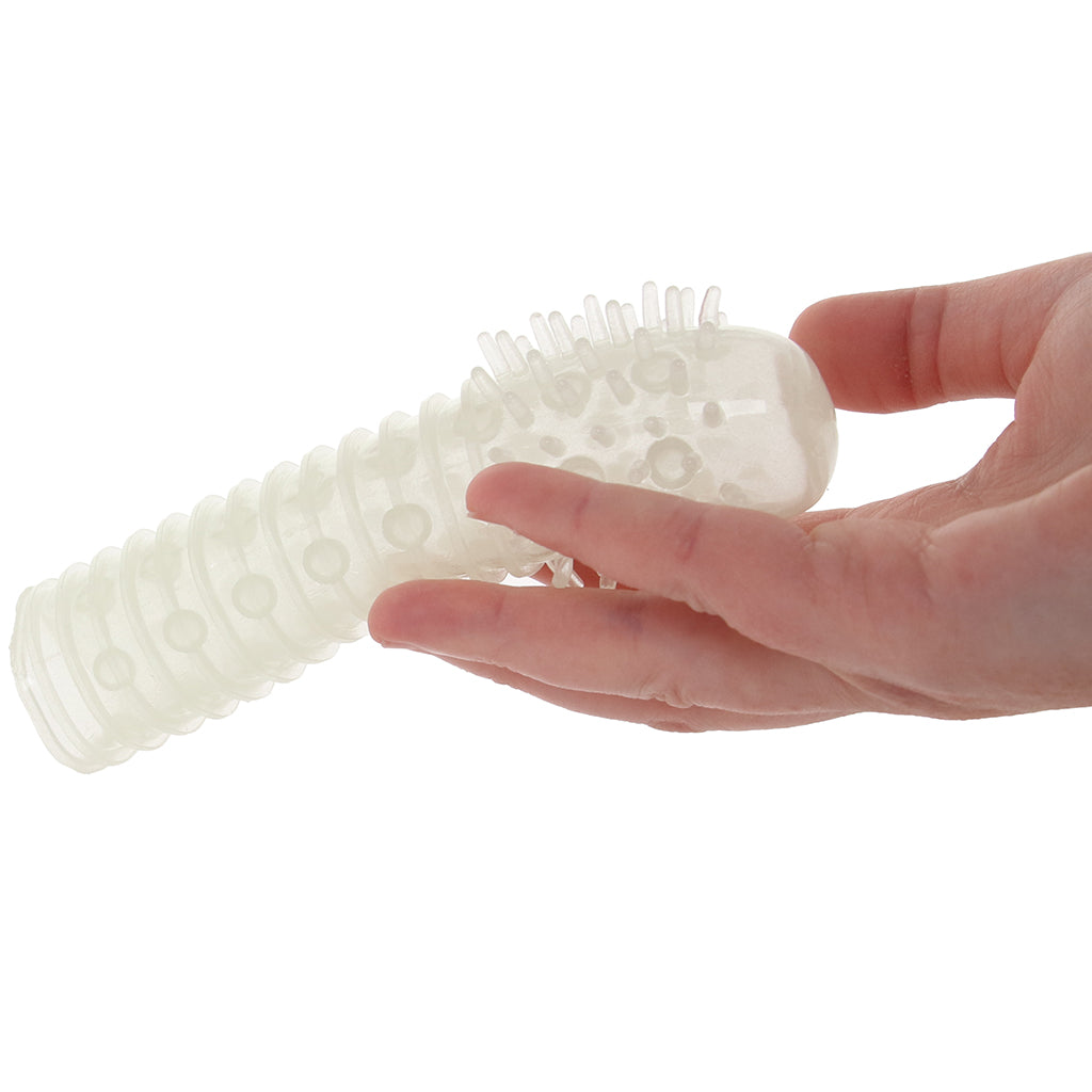 Textured Reversable Pleasure Sleeve in Glow-In-The-Dark Male Enhancement > Extenders and Sleeves - Tophatter Daily Deals