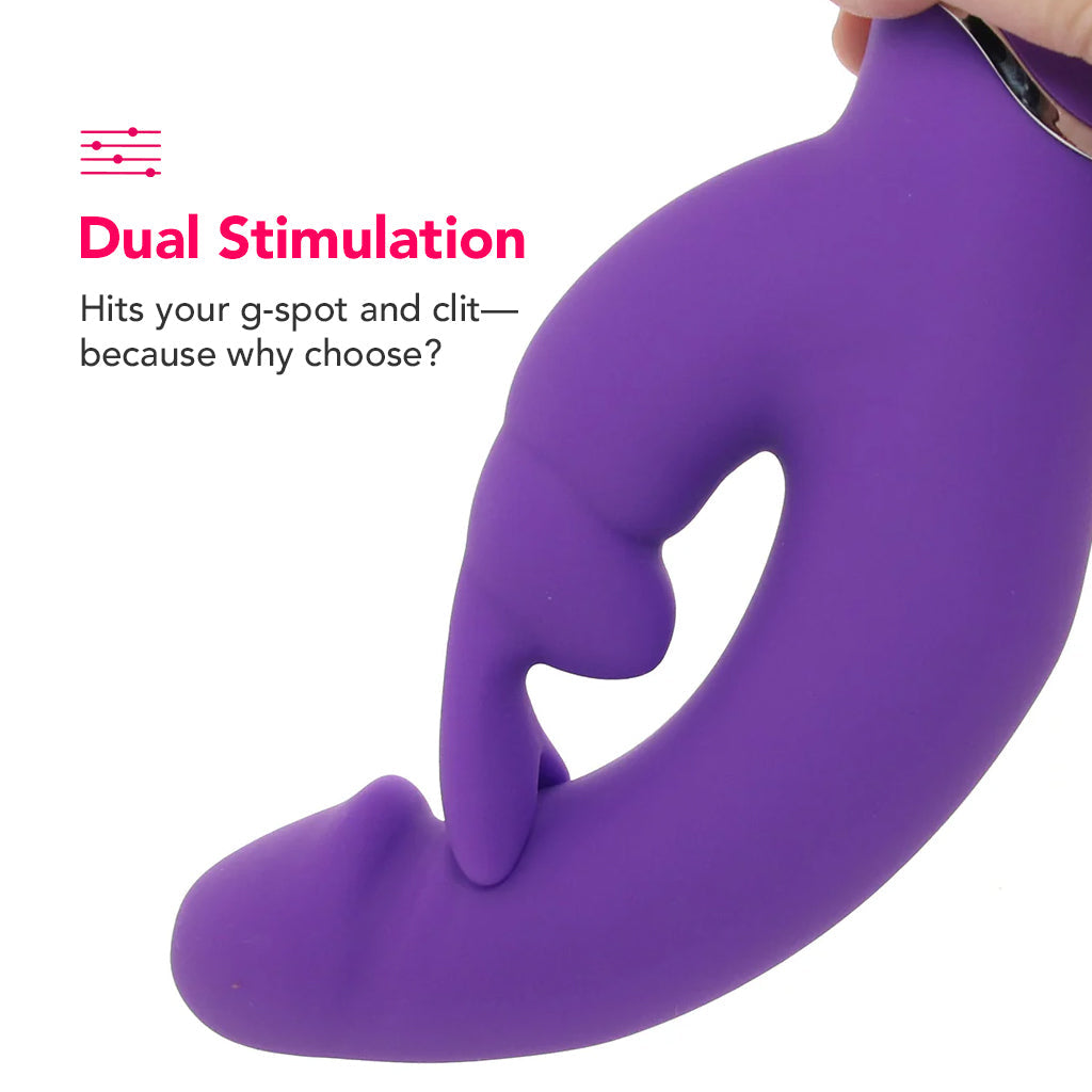 PinkCherry Warming Realistic Rabbit Vibe in Purple Vibrators > Rabbit Vibrators - Tophatter Daily Deals