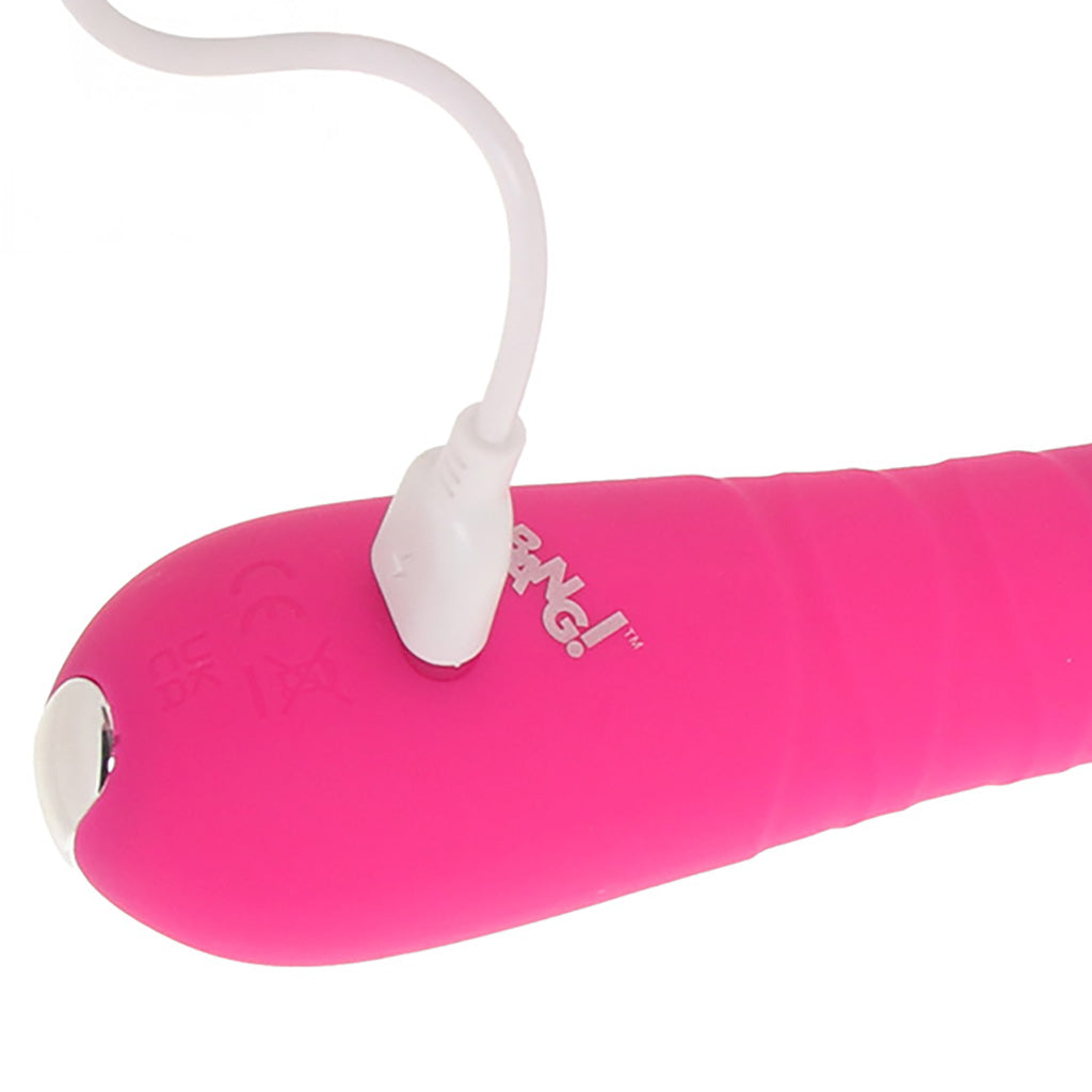Bang! Thrusting Silicone Vibe in Pink Thrusting Dildos & Vibrators - Tophatter Daily Deals