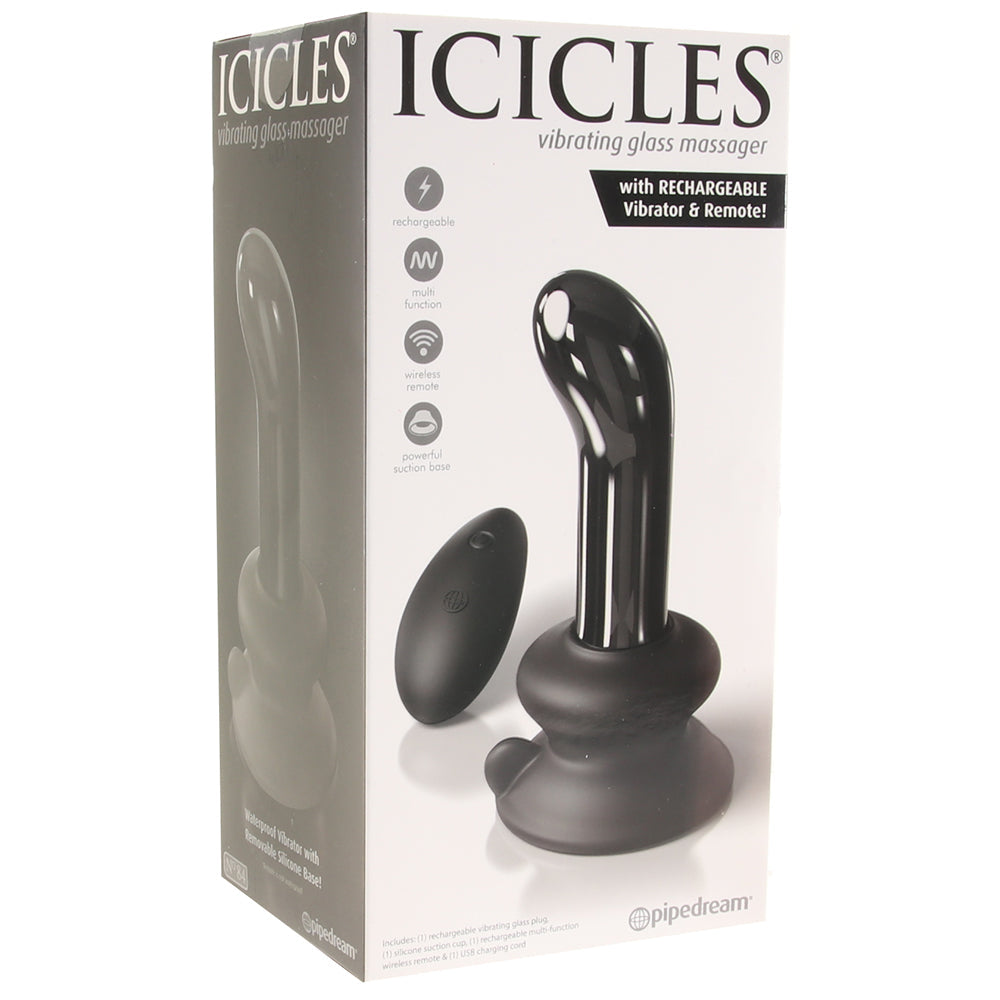 Icicles No.84 Glass G-Spot & P-Spot Vibe in Black Vibrators > G-Spot Vibrators - Tophatter Daily Deals