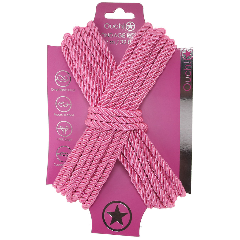 Ouch! 32.8'/10m Bondage Rope in Pink Bondage and Fetish > Restraints - Tophatter Daily Deals