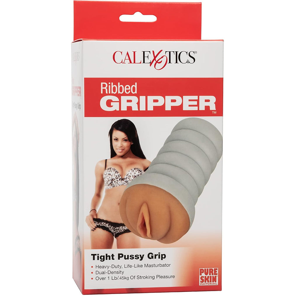 Ribbed Gripper Tight Pussy Stroker in Brown Male Masturbators > Pocket Strokers - Tophatter Daily Deals