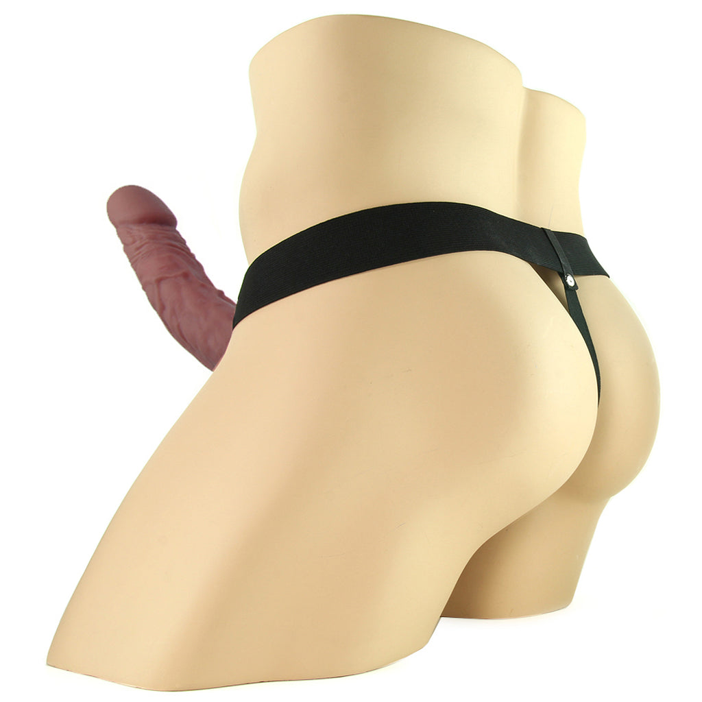 Fetish Fantasy Vibrating 9 Inch Hollow Strap-On in Brown Vibrators > Strap-On & Wearable - Tophatter Daily Deals