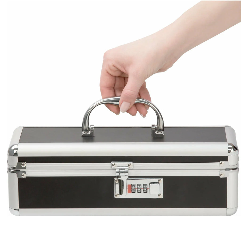 Simple and True Lockable Small Vibrator Case in Black Toy Storage - Tophatter Daily Deals