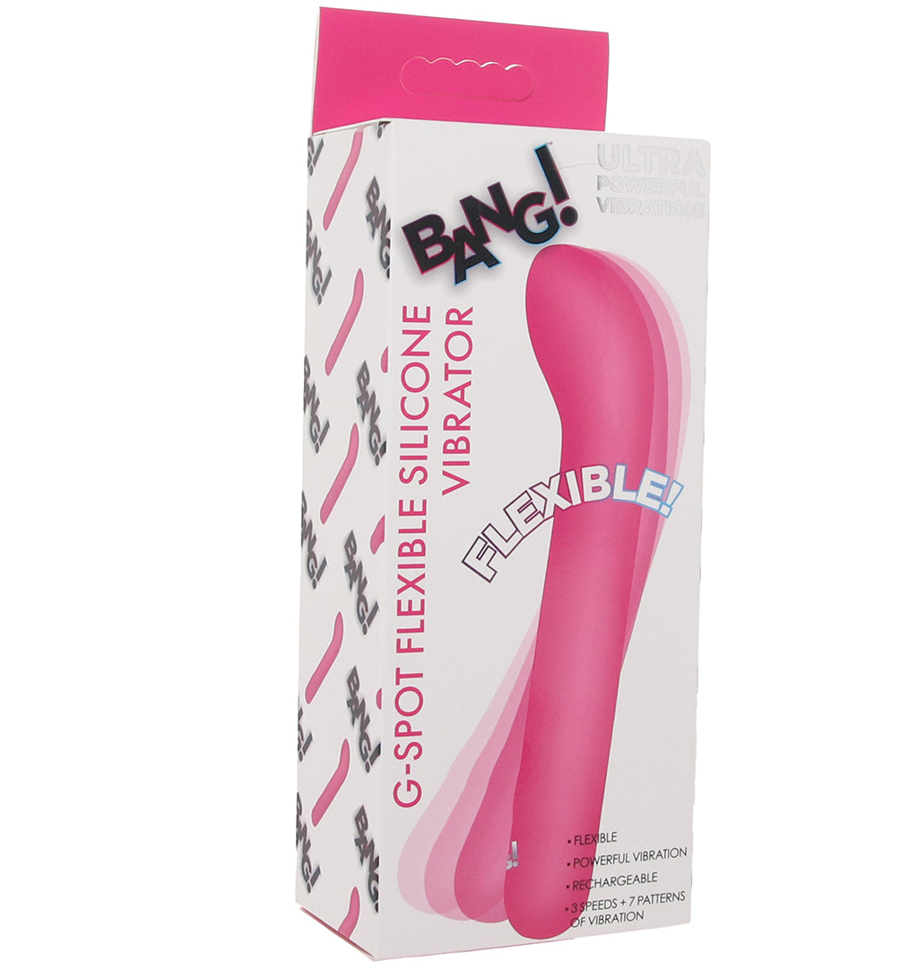 Bang! Flexible Silicone G-Spot Vibe in Pink Vibrators > G-Spot Vibrators - Tophatter Daily Deals