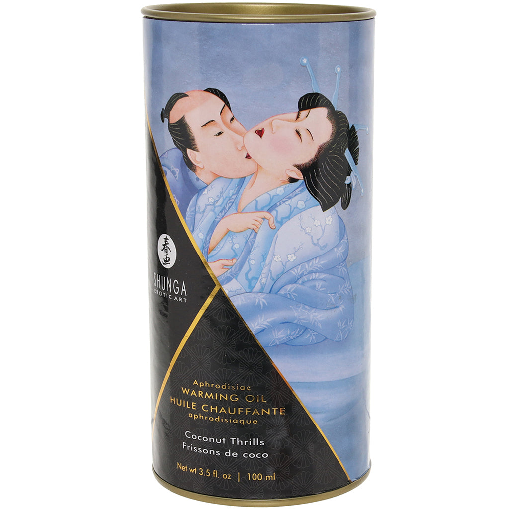 Aphrodisiac Warming Oil 3.5oz/100ml in Coconut Thrills - Tophatter's Adult Products Sensual Love > Massage - Tophatter Daily Deals