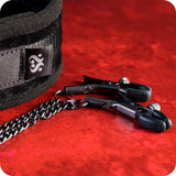 Sei Mio Twin Tweaks Collar & Nipple Clamps - Tophatter's Adult Sex Toys Online Bondage and Fetish > Nipple Stimulators & Clamps - Tophatter Daily Deals