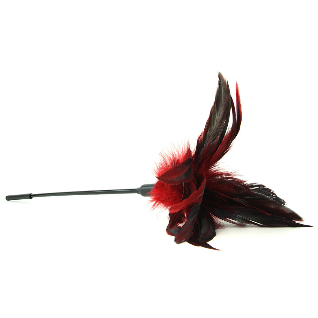 Starburst Feather Body Tickler in Red - Tophatter's Adult Products Bondage and Fetish > Tools & Accessories - Tophatter Daily Deals