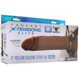 Fantasy X-tensions Elite 8 Inch Hollow Strap-On in Brown Dildo Sex Toys > Strap-On and Harnesses - Tophatter Daily Deals