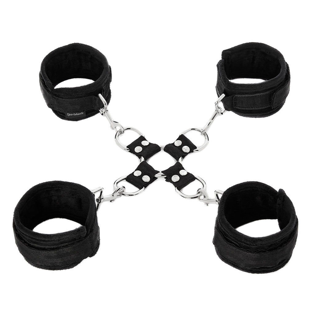 5-Piece Hog Tie and Cuff Set - Tophatter's Adult Products Bondage and Fetish > Wrist and Ankle Cuffs - Tophatter Daily Deals