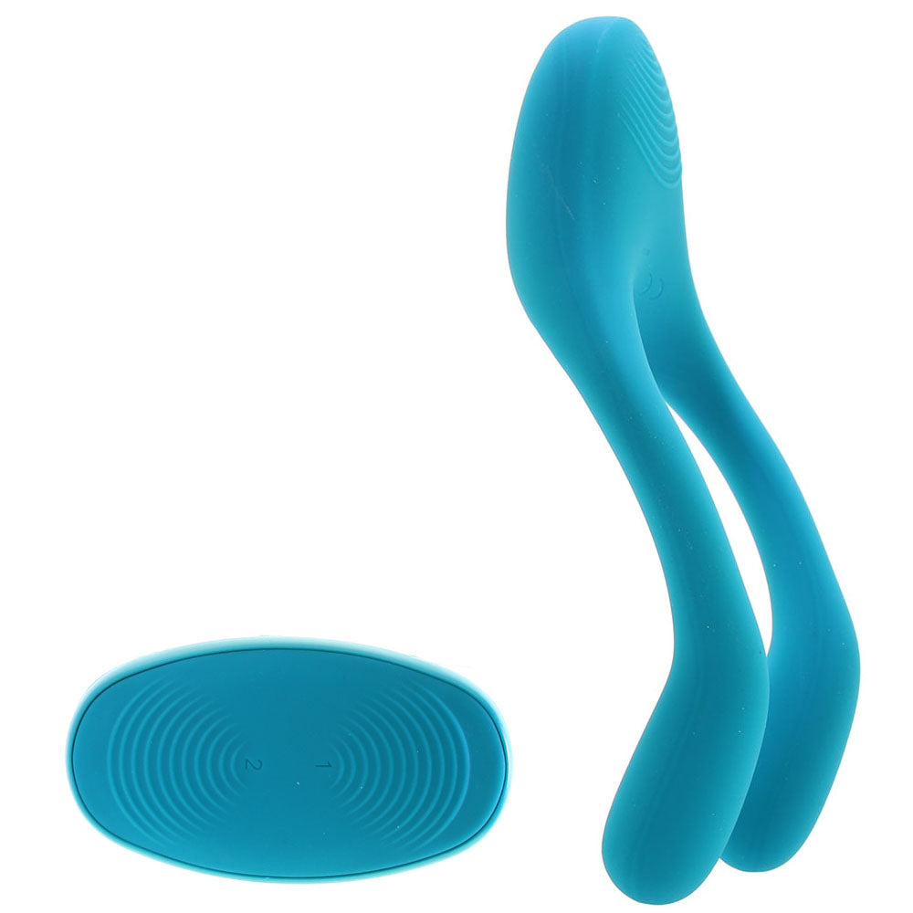 Tryst V2. Multi-Erogenous Silicone Vibe in Teal Vibrators > Clitoral Stimulators - Tophatter Daily Deals