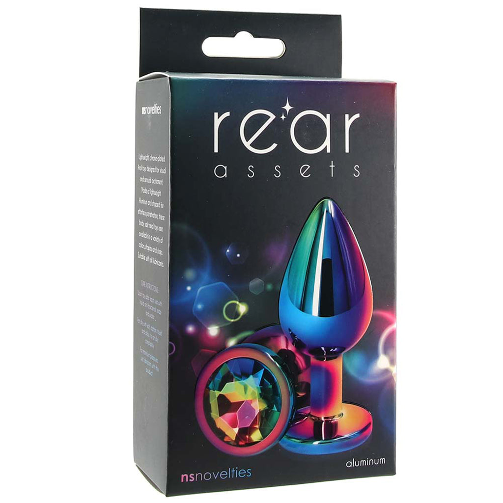 Medium Aluminum Plug with Rainbow Gem in Multicolor - Tophatter's Adult Products Anal Sex Toys > Butt Plugs - Tophatter Daily Deals