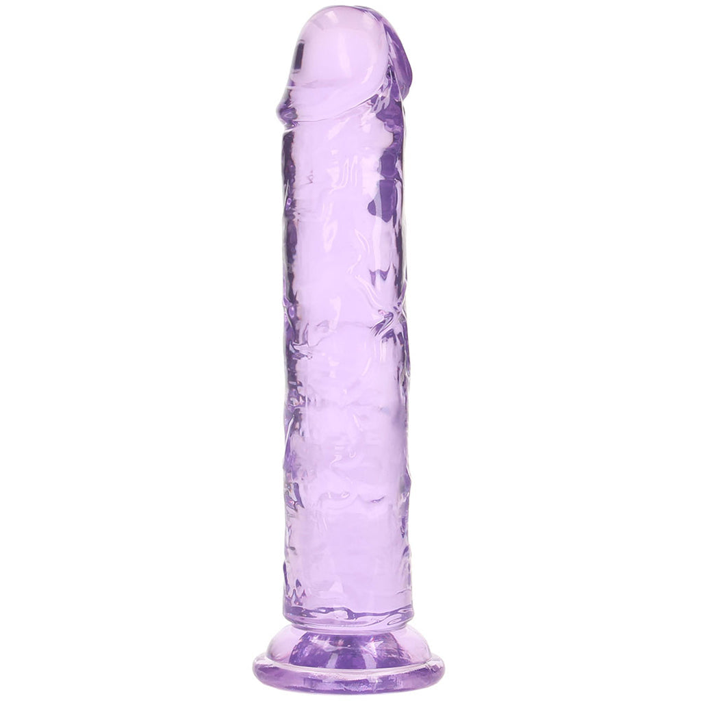 RealRock Crystal Clear Jelly 7 Inch Dildo in Purple - Tophatter's Adult Products Dildo Sex Toys > Realistic Dildos - Tophatter Daily Deals