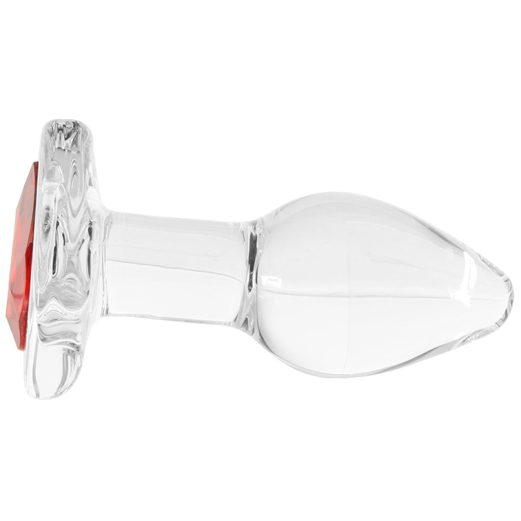 Booty Sparks Red Heart Gem Glass Anal Plug in Small - Tophatter's Adult Products Anal Sex Toys > Butt Plugs - Tophatter Daily Deals