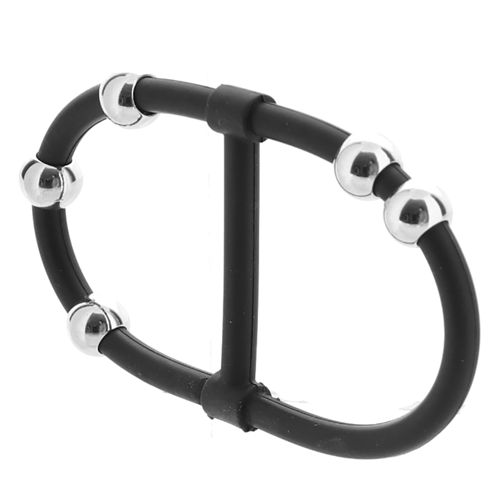 Steel Beaded Dual Silicone Maximizer - Tophatter's Adult Products Cock Rings - Tophatter Daily Deals